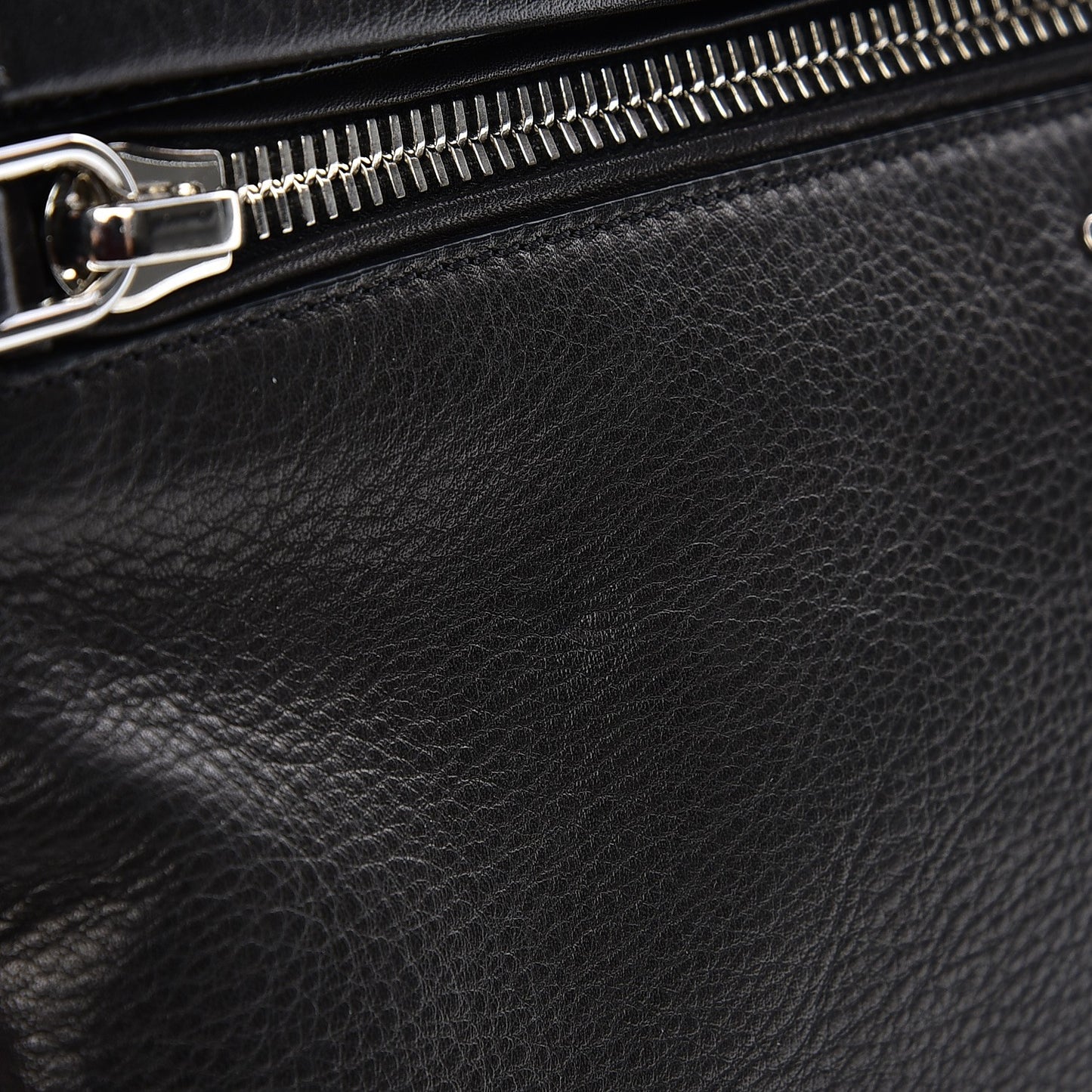Waxy Grained Calfskin Medium Pandora Pure Flap Bag Black
