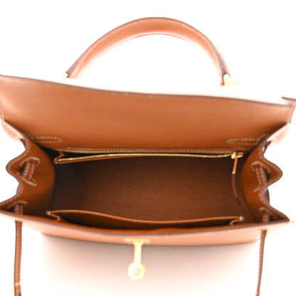 Hermes Epsom Kelly Sellier 25 Gold 5 of 11