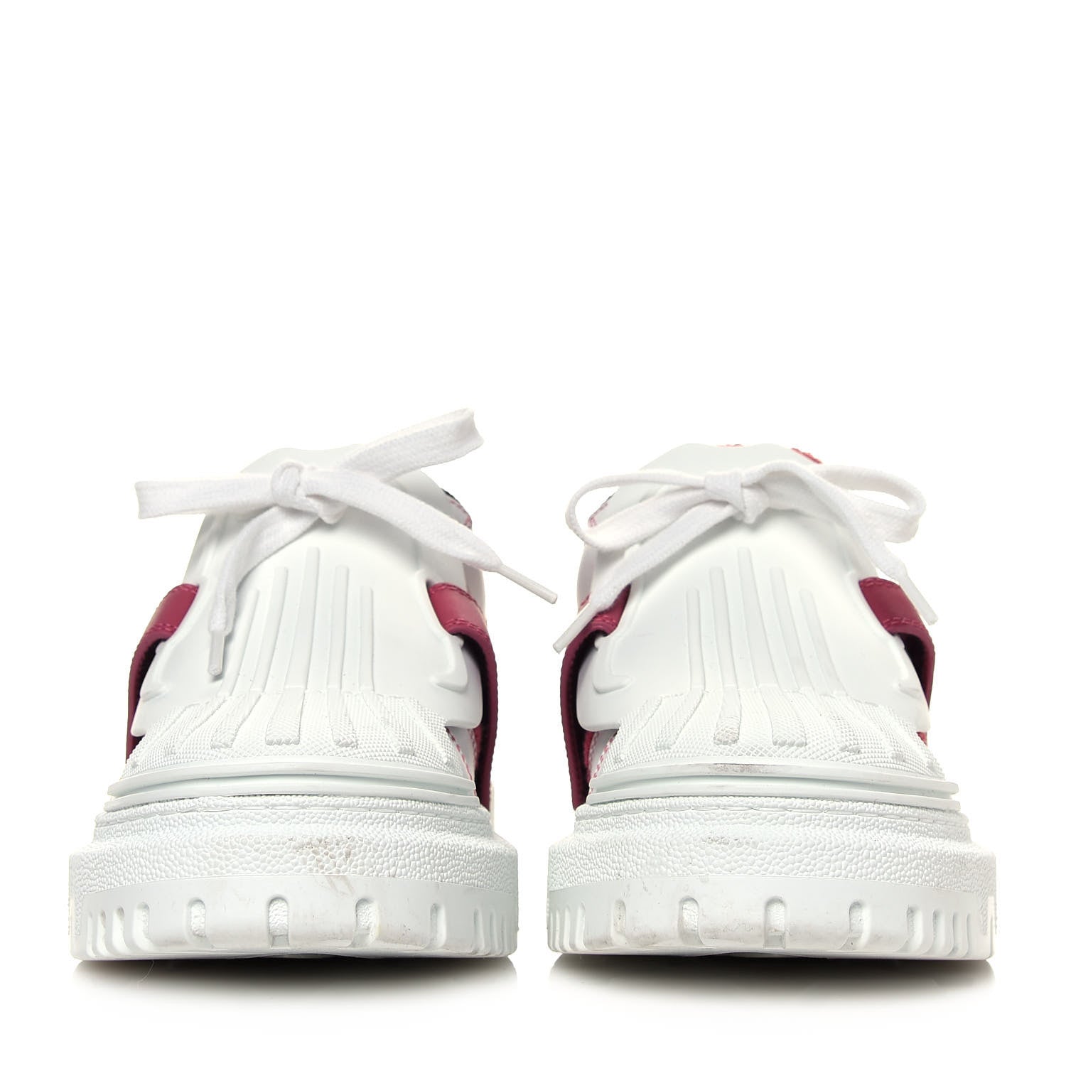 Christian Dior Suede Patent Terry Cloth Dior-ID Platform Sneakers 38 White Framboise 2 of 9