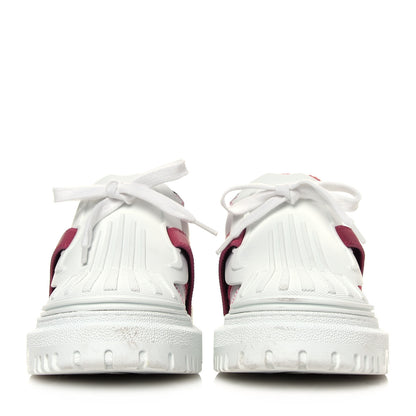 Christian Dior Suede Patent Terry Cloth Dior-ID Platform Sneakers 38 White Framboise 2 of 9