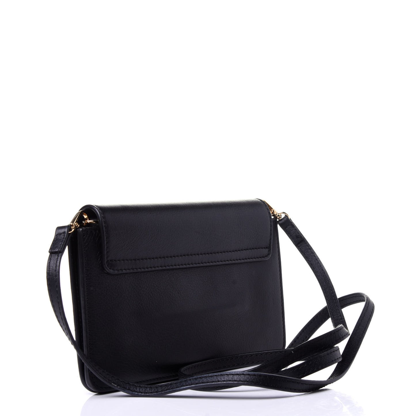 Smooth Calfskin Drew Bijou Clutch Black