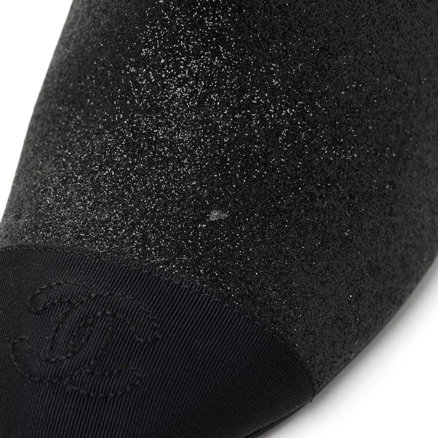 Fabric Cap Toe CC Mules 36.5 Black