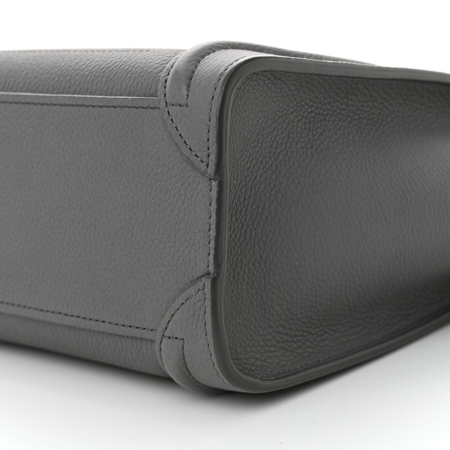 Baby Drummed Calfskin Nano Luggage Kohl