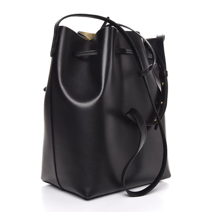 Mansur Gavriel Vegetable Tanned Calfskin Bucket Bag Black Oro 3 of 8