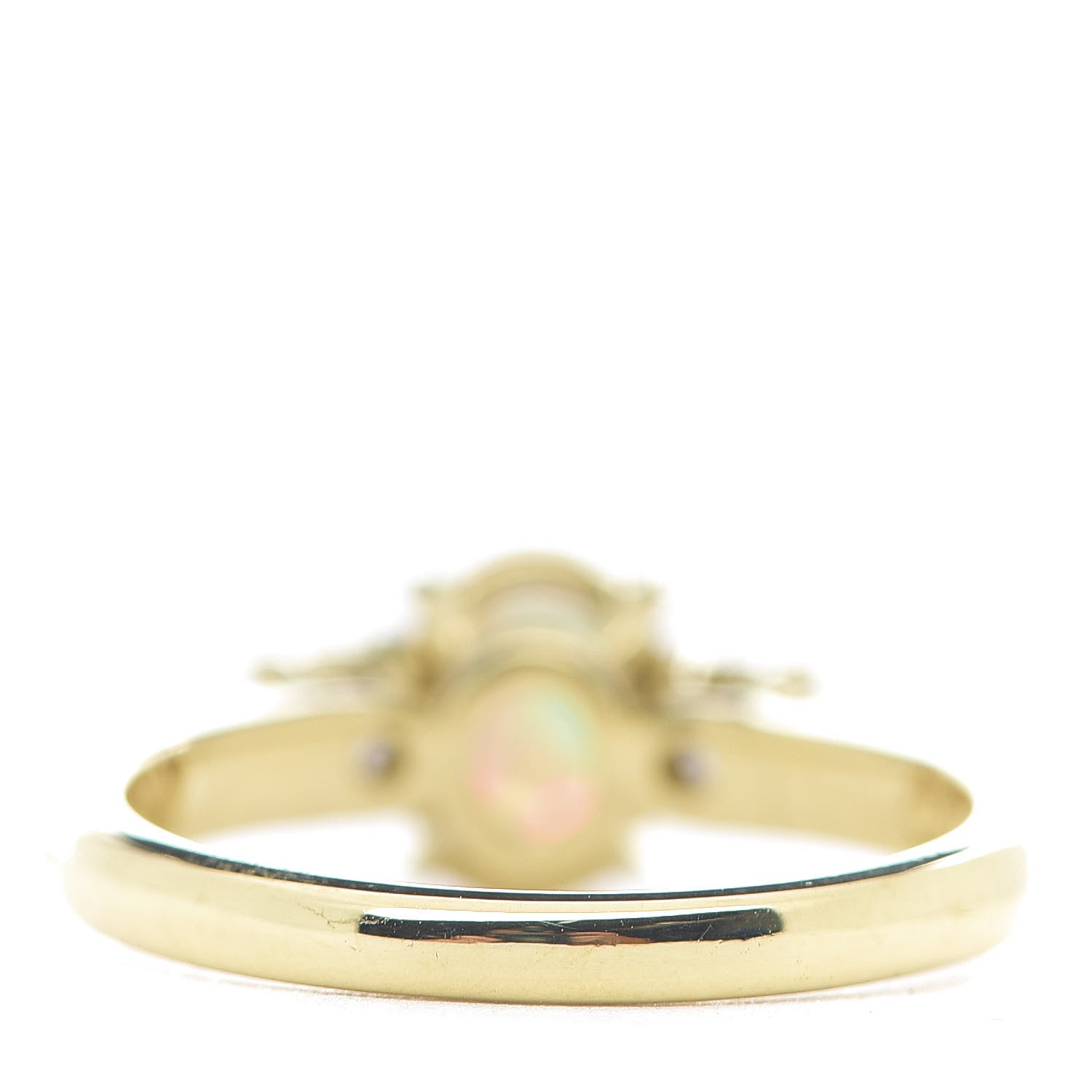 Tiffany 18K Yellow Gold Diamond Opal Cocktail Ring 52 6 4 of 5
