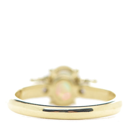 Tiffany 18K Yellow Gold Diamond Opal Cocktail Ring 52 6 4 of 5