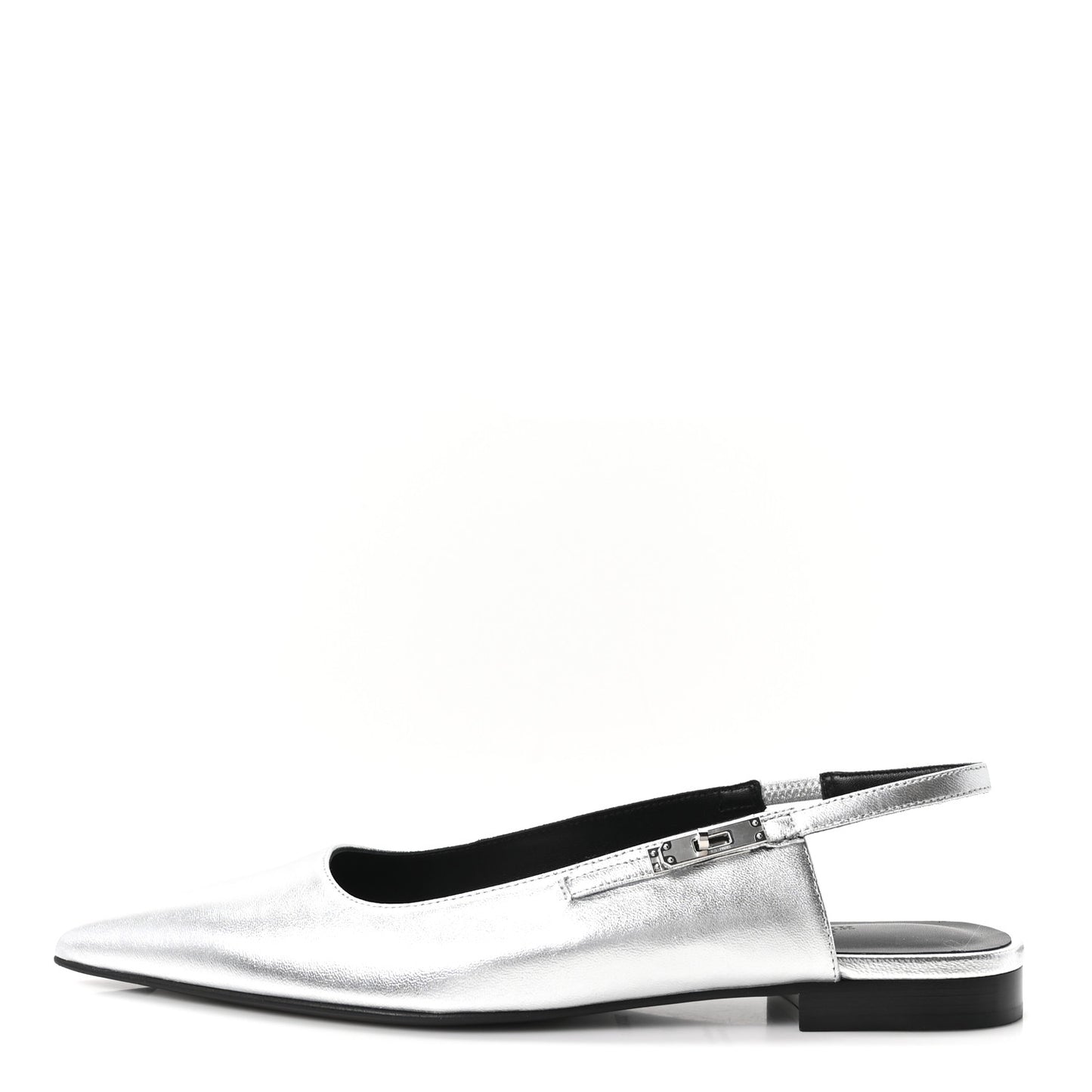 Nappa Lovely Slingback Flats 40 Gris Argent