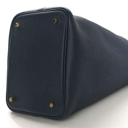 Hermes Taurillon Clemence Picotin Lock 18 PM Bleu Nuit 9 of 10