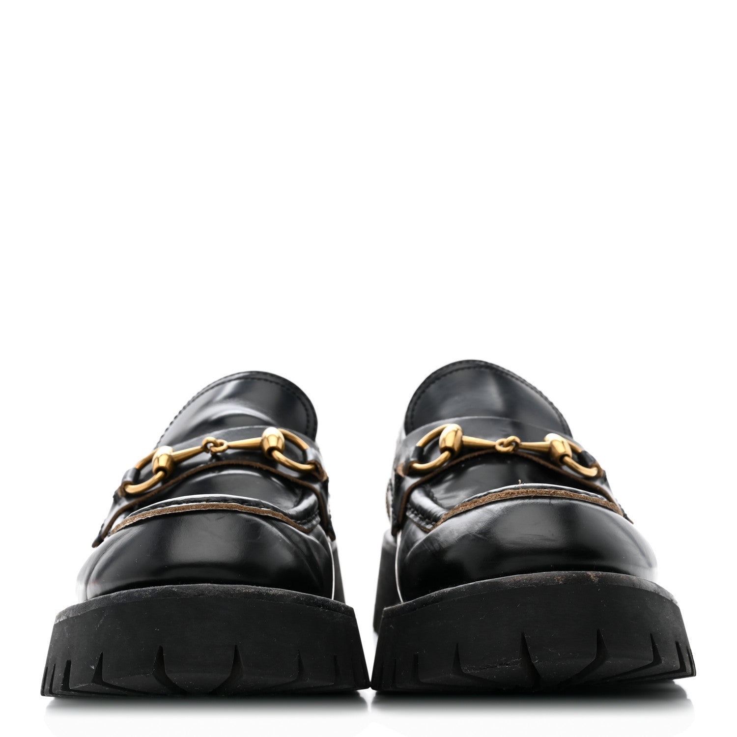 Gucci Cordovan Lux Womens Harald Horsebit 25mm Platform Loafers 38.5 Black 3 of 15