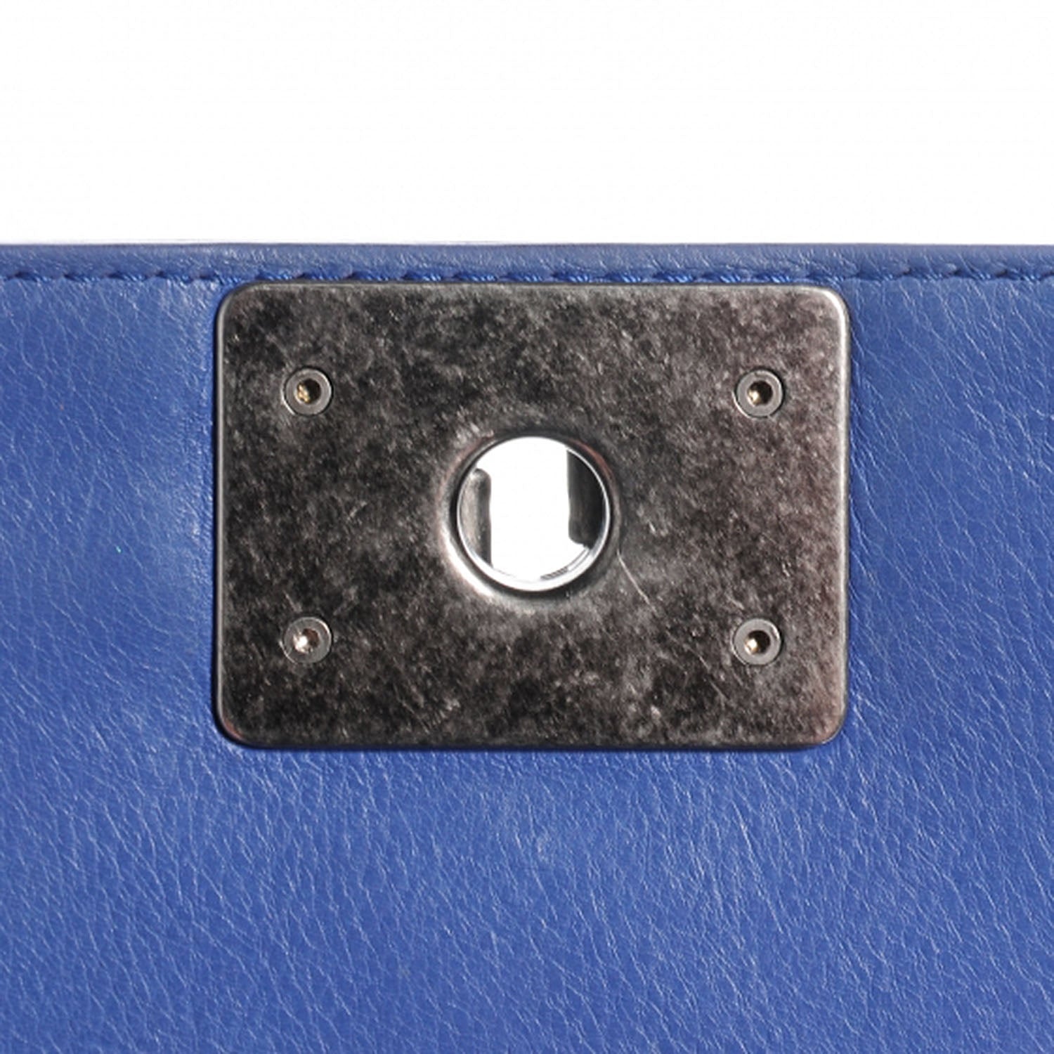 Chanel Calfskin Quilted Medium Boy Flap Blue 4 of 6