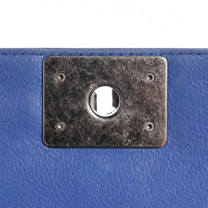 Chanel Calfskin Quilted Medium Boy Flap Blue 4 of 6