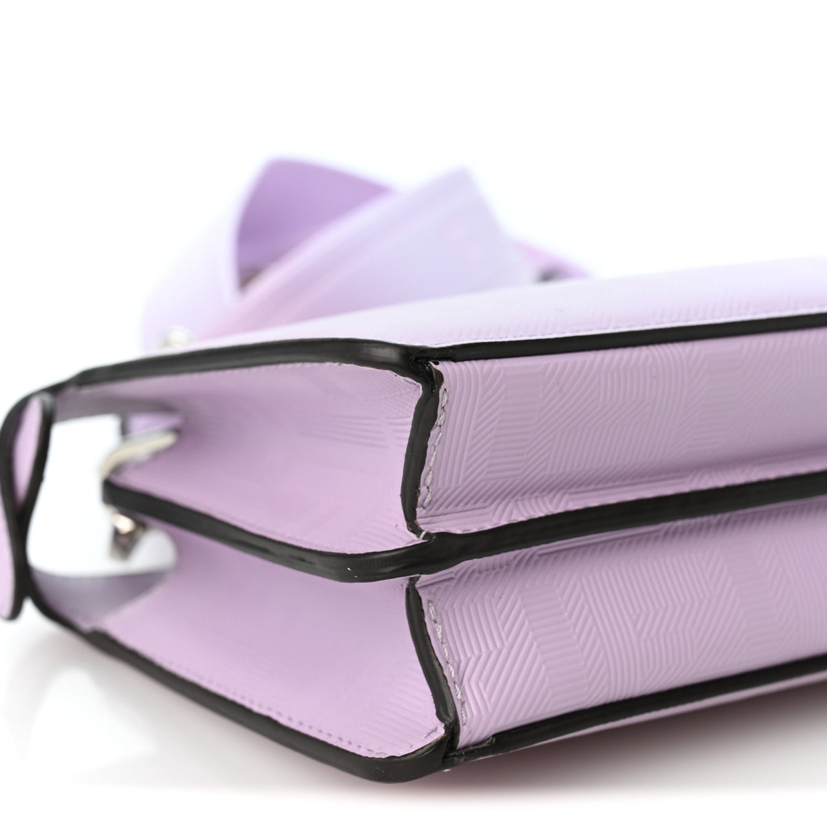 Calfskin Striped Texture FF Peekaboo I See U X Cross Satchel Violetta