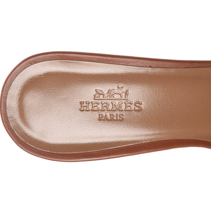 Hermes Calfskin Oasis Sandals 35.5 Gold 6 of 7