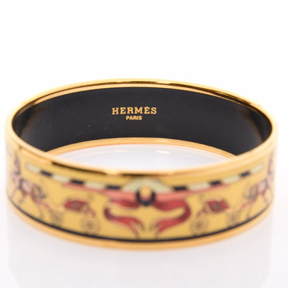 Hermes Enamel Printed Wide Chariots Bracelet 70 3 of 4