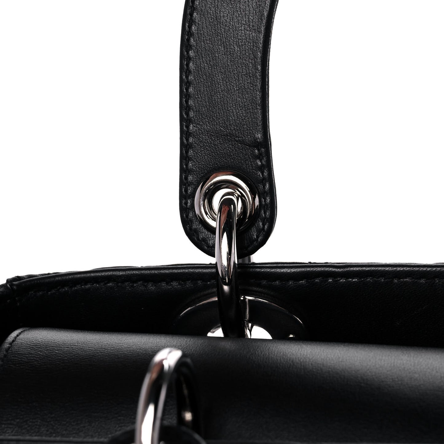 Lambskin Cannage Medium Lady Dior Black