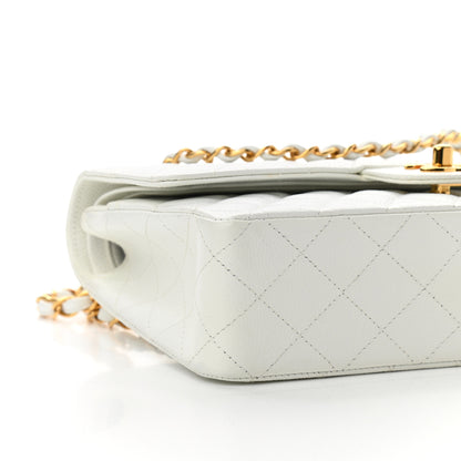 Chanel Caviar Quilted Medium Double Flap White 10 of 11
