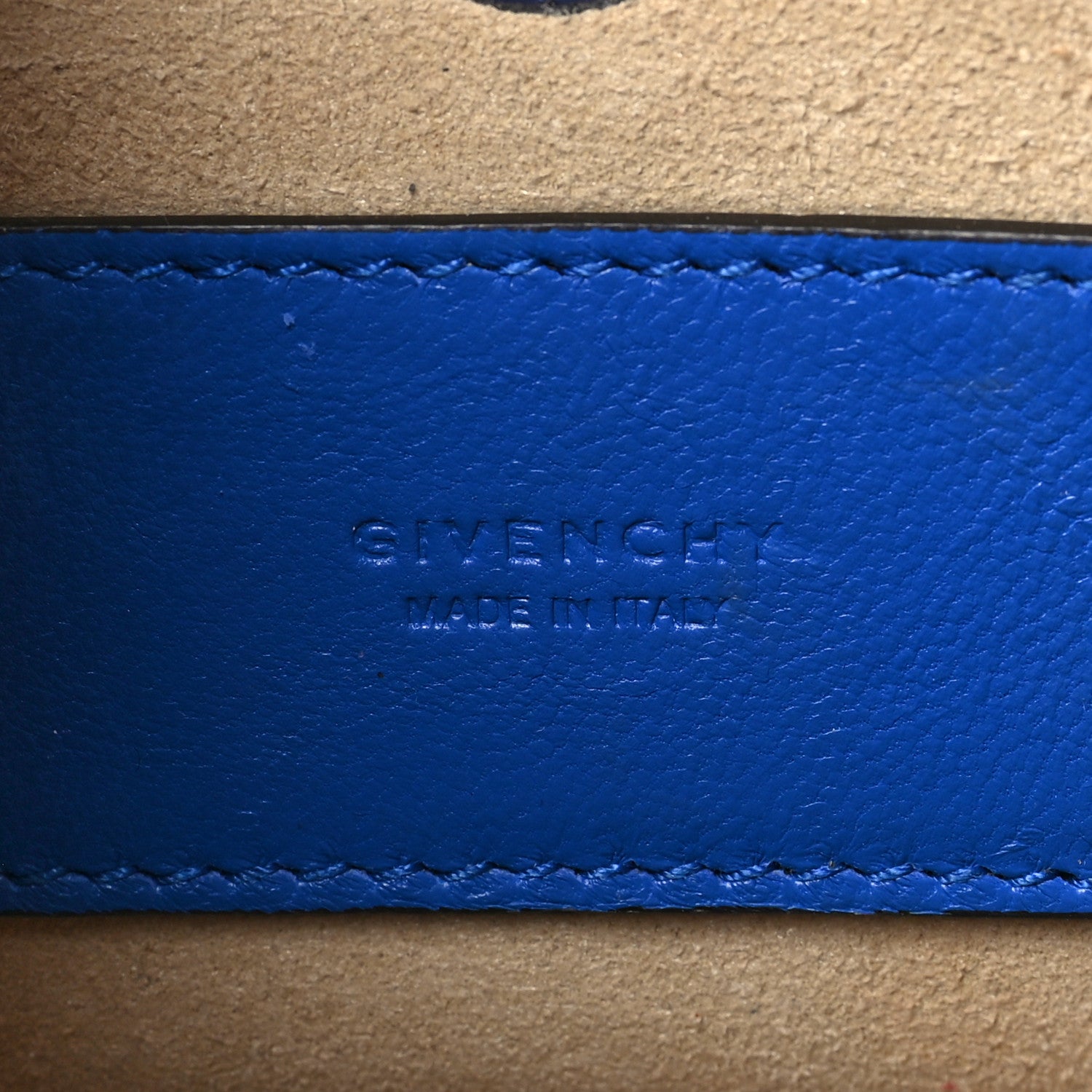 Givenchy Goatskin Quilted GV3 Mini Pocket Convertible Bag Blue 5 of 9