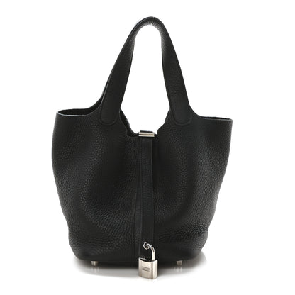 Hermes Taurillon Clemence Picotin Lock 18 PM Black 1 of 9