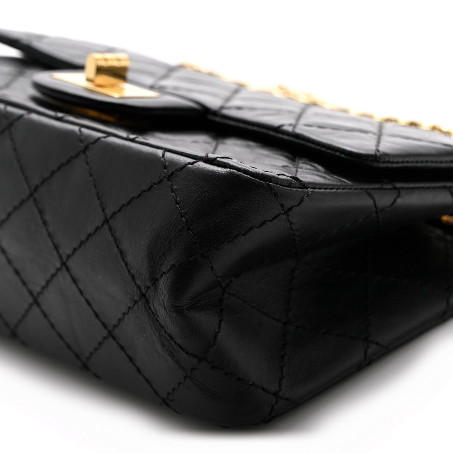 Chanel Aged Calfskin Quilted 2.55 Reissue Mini Flap Black 10 of 10