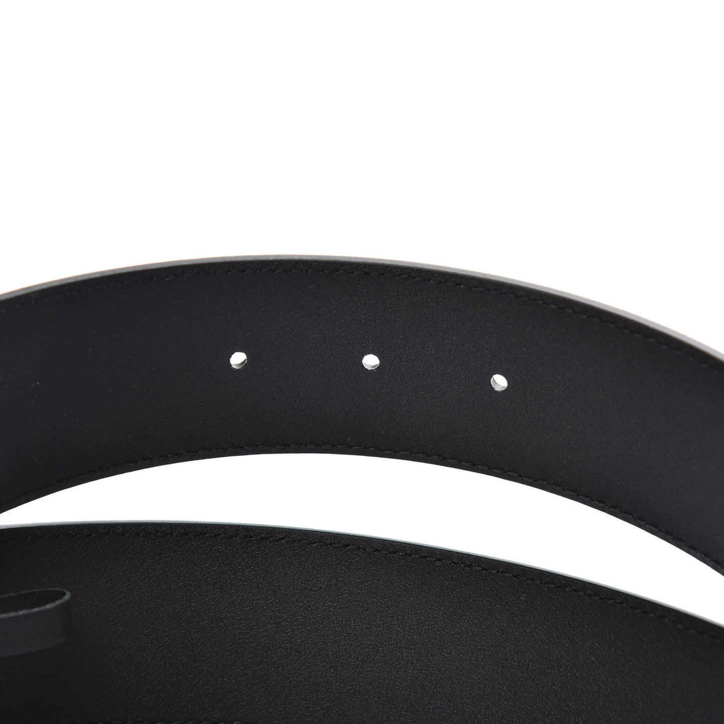 Calfskin Ceramic Glass Double G 40mm Belt 80 32 Black Multicolor