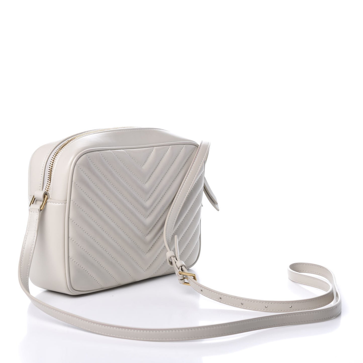 Calfskin Matelasse Monogram Lou Camera Bag Crema Soft