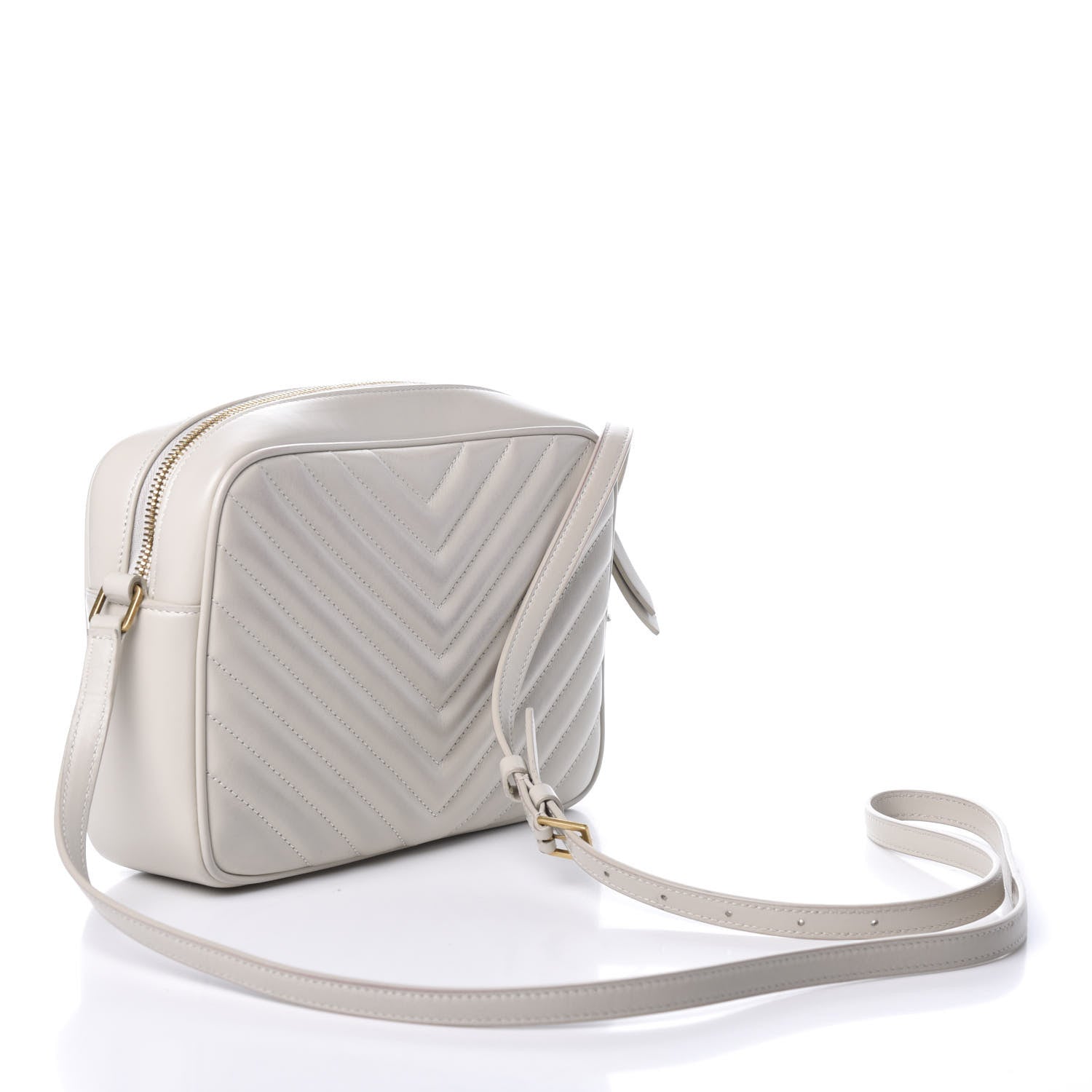 Saint Laurent Calfskin Matelasse Monogram Lou Camera Bag Crema Soft 3 of 20