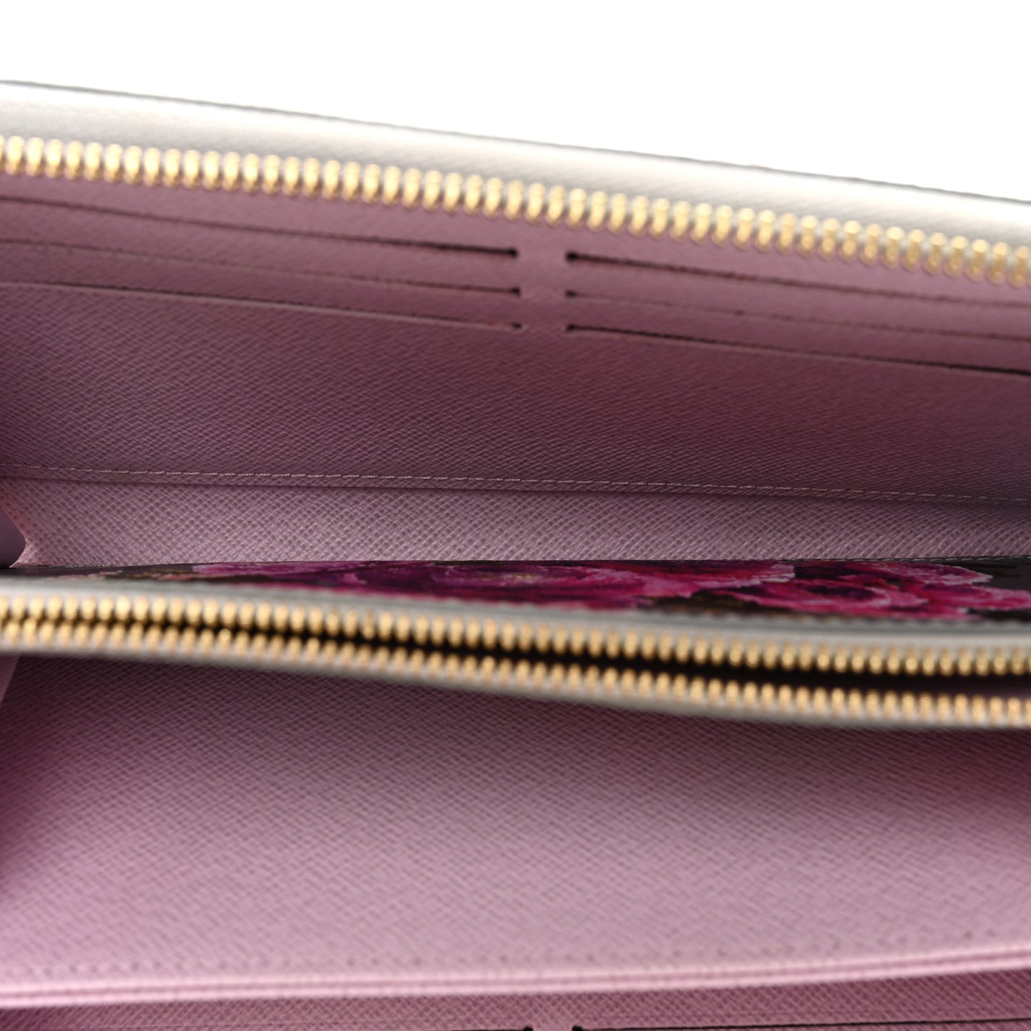 LOUIS VUITTON Metallic Monogram LV Garden Zippy Wallet Silver