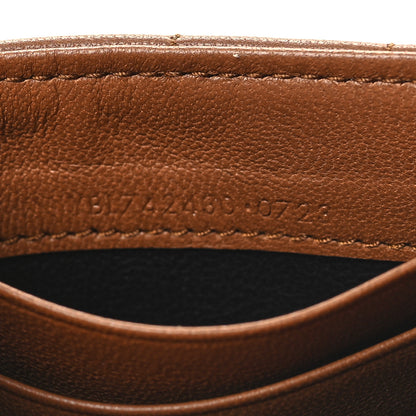 Saint Laurent Goatskin Carre Quilted Cassandre Small Envelope Wallet Fox 7 of 8