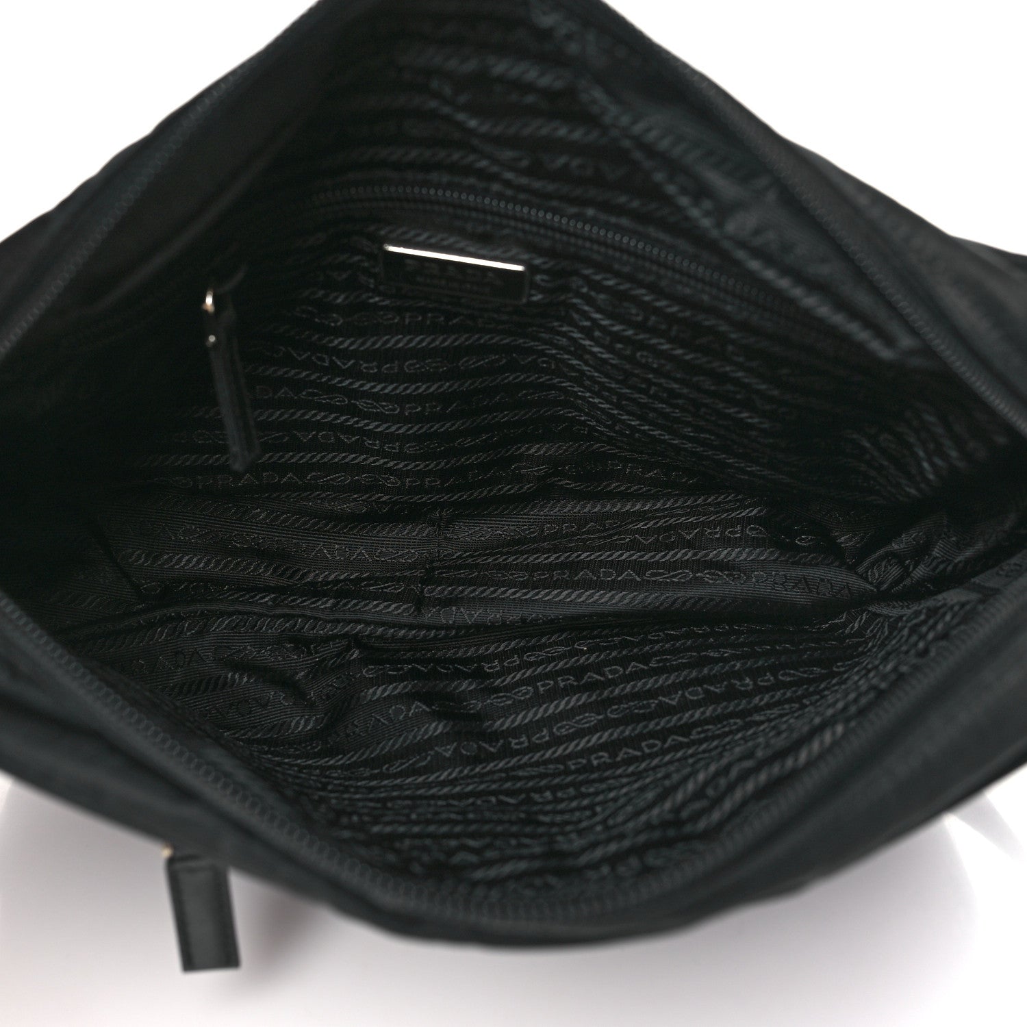 Prada Nylon Vela Messenger Bag Black 5 of 10