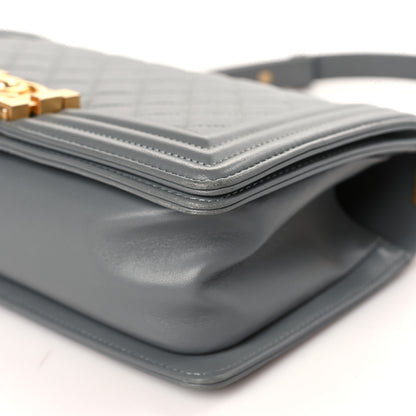 Chanel Lambskin Quilted Medium Boy Flap Grey 9 of 10