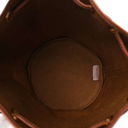 Celine Triomphe Canvas Calfskin Small Drawstring Bucket Bag Tan 5 of 9