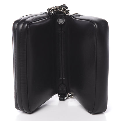 Fendi Shiny Nappa Trapuntata Micro Double Baguette Black 11 of 12