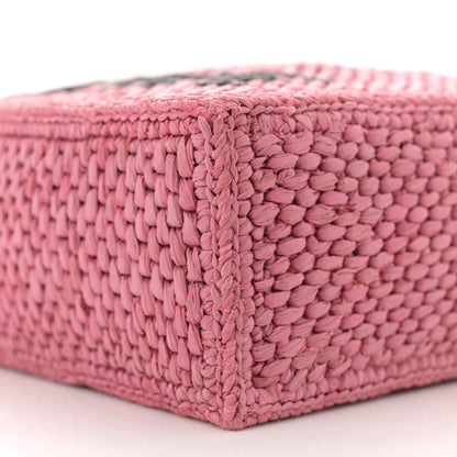 Loewe X PAULA'S IBIZA Raffia Font Tote Sunset Pink 10 of 10