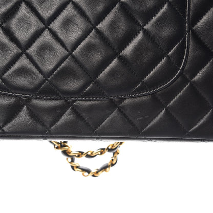 Chanel Lambskin Quilted Medium Double Flap Black 13 of 15