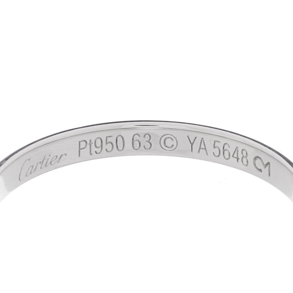 Cartier Platinum 2.5mm 1895 Wedding Band Ring 63 10.25 4 of 4