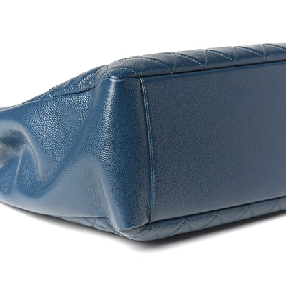 Chanel Caviar Quilted Grand Shopping Tote GST Dark Blue 9 of 10