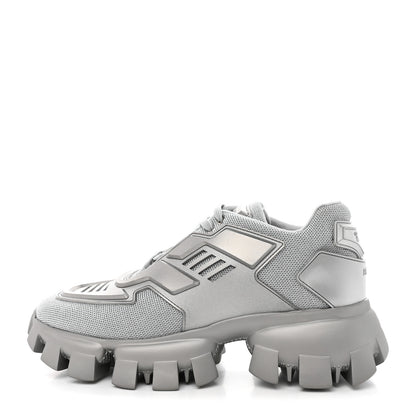 Prada Rubber Technical Knit Fabric Cloudbust Thunder Sneakers 40 Argento 1 of 17