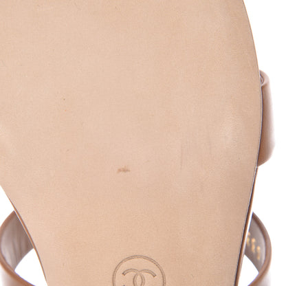 Chanel Calfskin Gladiator Sandals 38.5 Brown 8 of 10