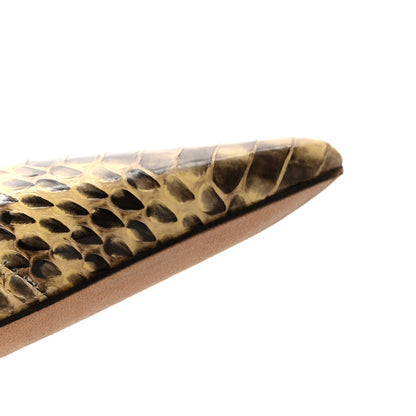 Jimmy Choo Glossy Panelled Elaphe Abel Pumps 38.5 Buttercup 10 of 12