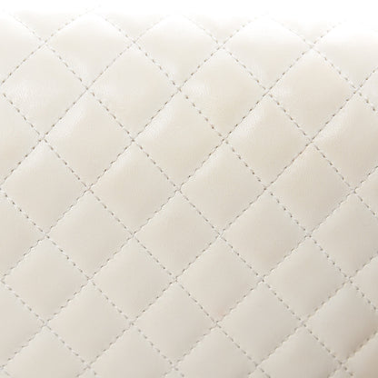 Chanel Lambskin Quilted Medium Chain Detail Boy Flap White 8 of 17