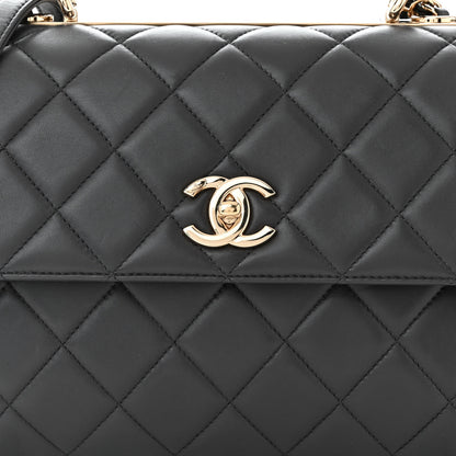 Chanel Lambskin Quilted Medium Trendy CC Flap Dual Handle Bag Dark Grey 8 of 11