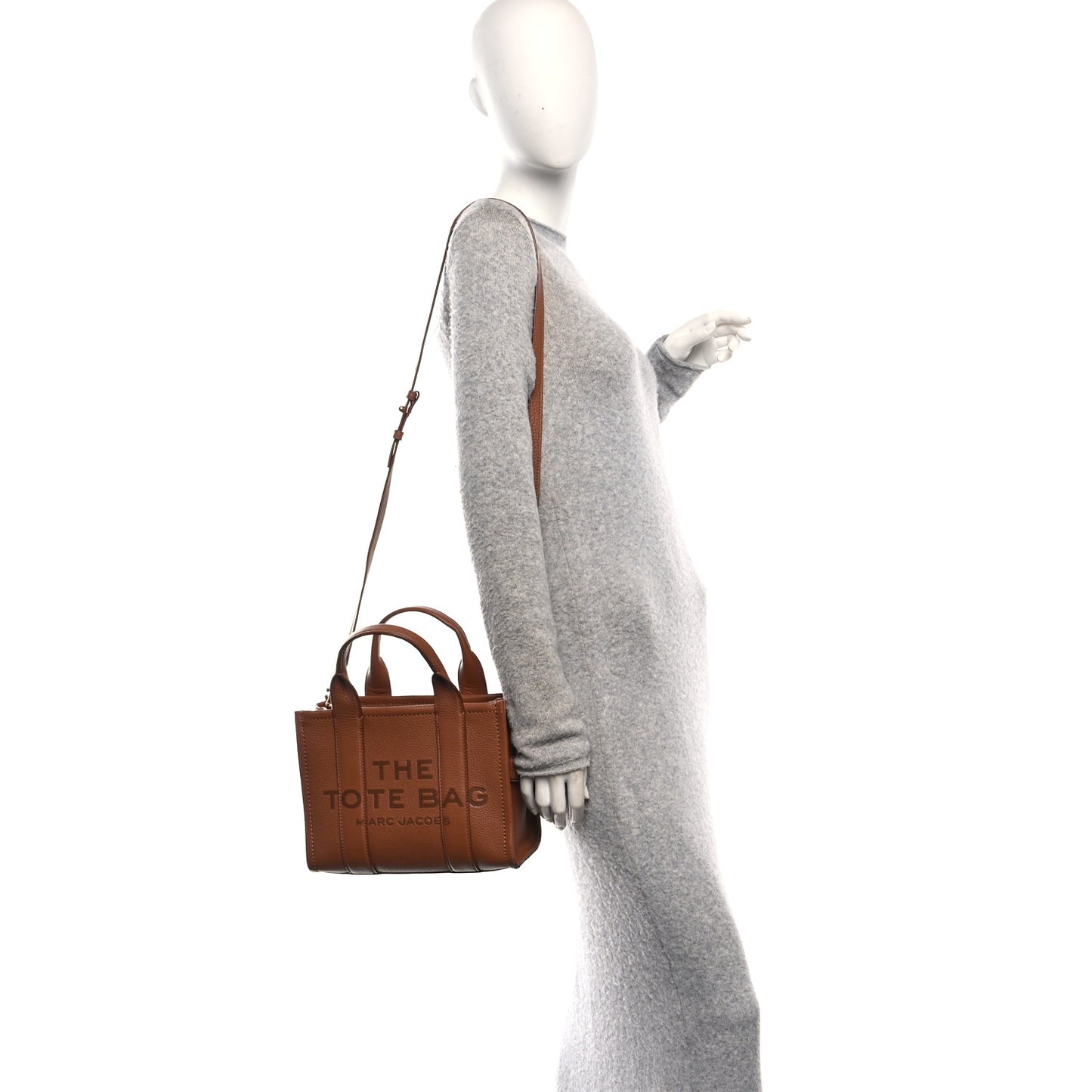 Grained Calfskin Small The Tote Bag Argan Oil
