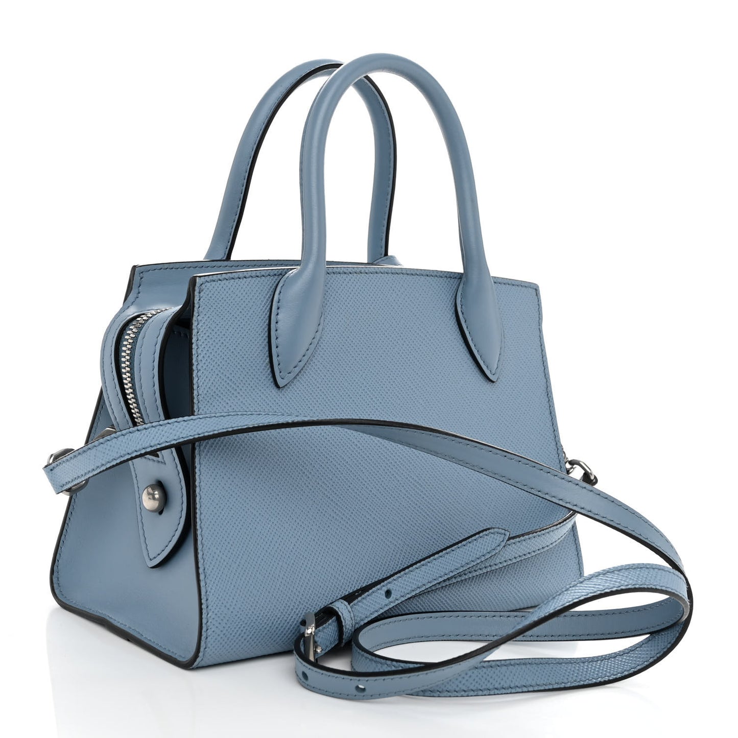 Saffiano Cuir Calfskin Mini Monochrome Top Handle Tote Astrale