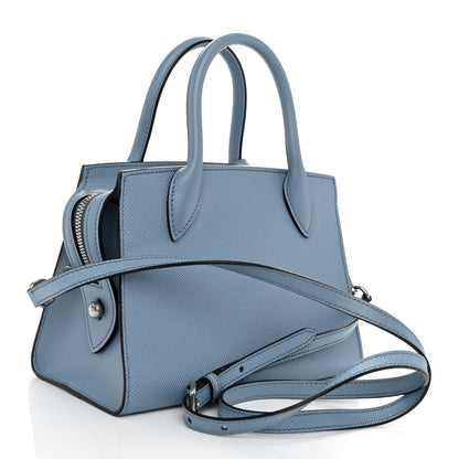 Prada Saffiano Cuir Calfskin Mini Monochrome Top Handle Tote Astrale 3 of 10