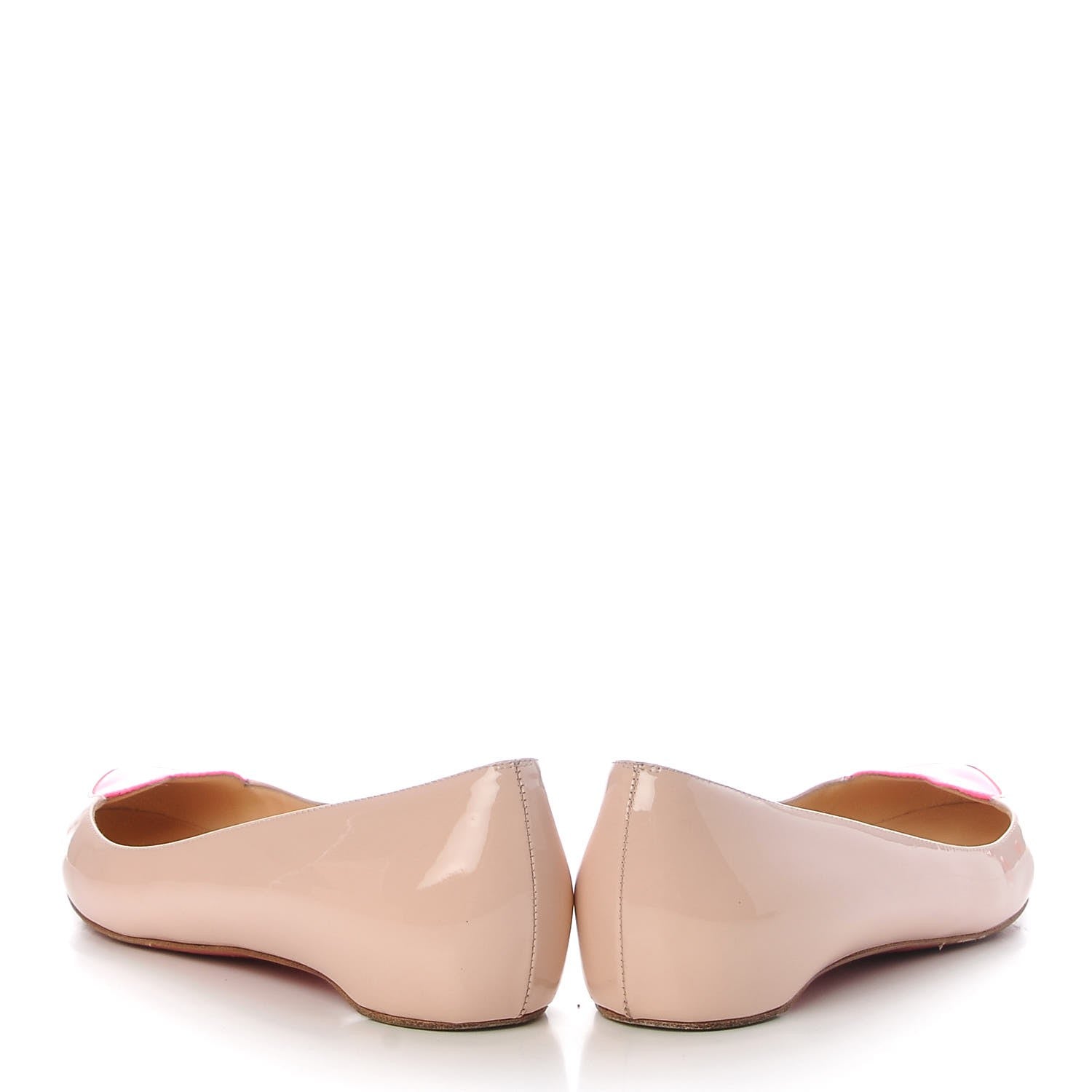 Christian Louboutin Patent Doracora Flats 38.5 Ballerina Shocking Pink 5 of 14