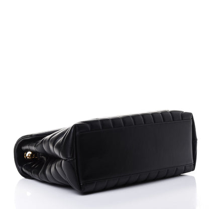 Saint Laurent Calfskin Y Quilted Monogram Medium Loulou Chain Satchel Black 3 of 4
