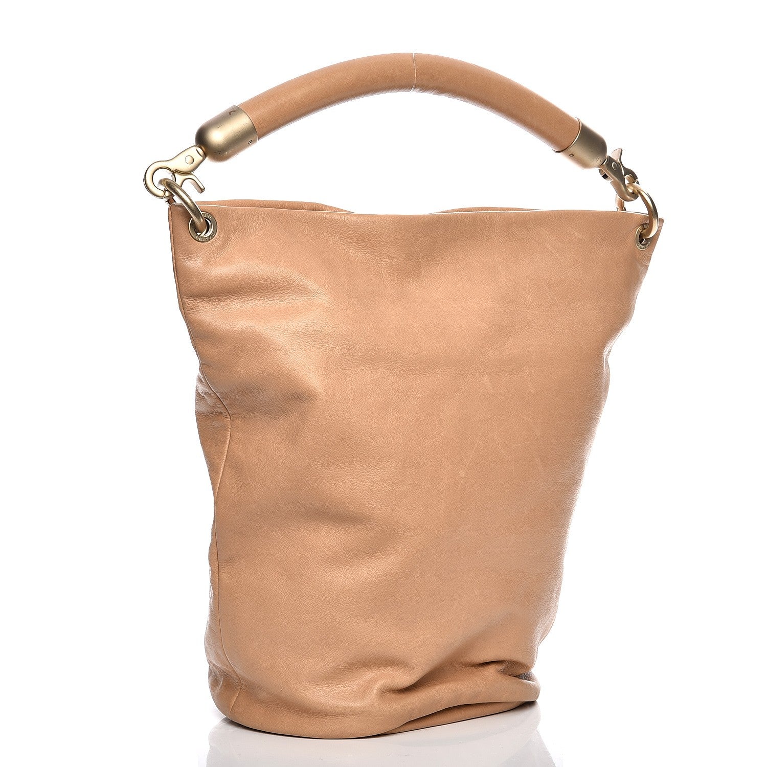 Chanel Calfskin CC Bucket Bag Beige 3 of 12