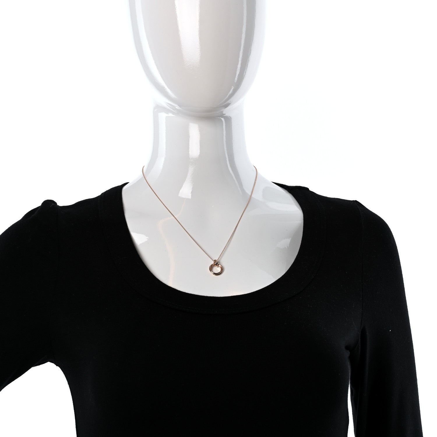 Tiffany 18K Rose Gold Paloma's Melody Mini Circle Pendant Necklace 3 of 5