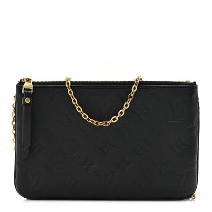 Louis Vuitton Empreinte Double Zip Pochette Black 1 of 12