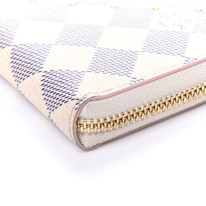 Louis Vuitton Damier Azur Studded Clemence Wallet Rose Ballerine 8 of 9